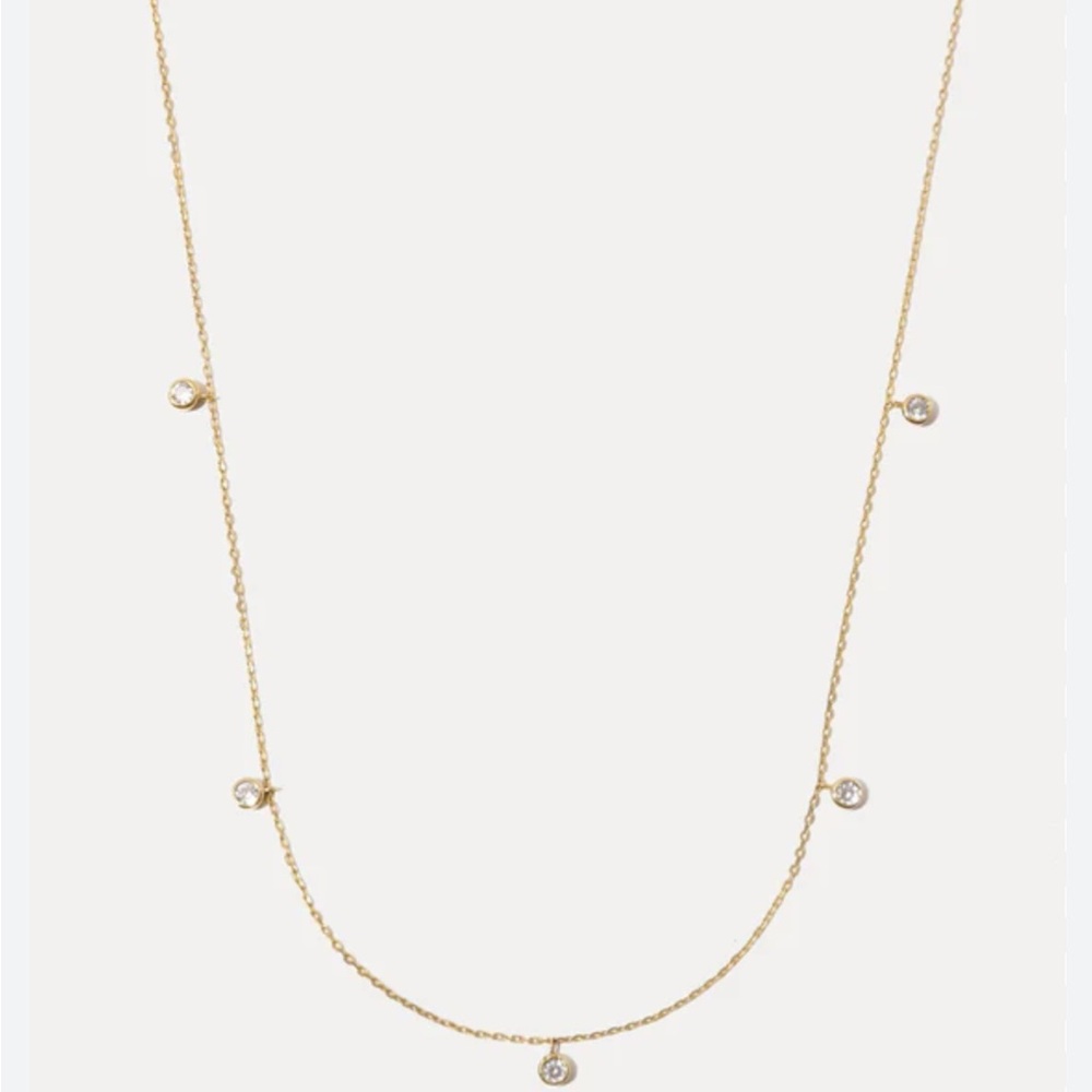 Miranda Frye Shea Station Necklace Gold Plated / Cubic Zirconia
